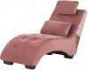 Beliani Simorre Chaise Longue roze fluweel online kopen