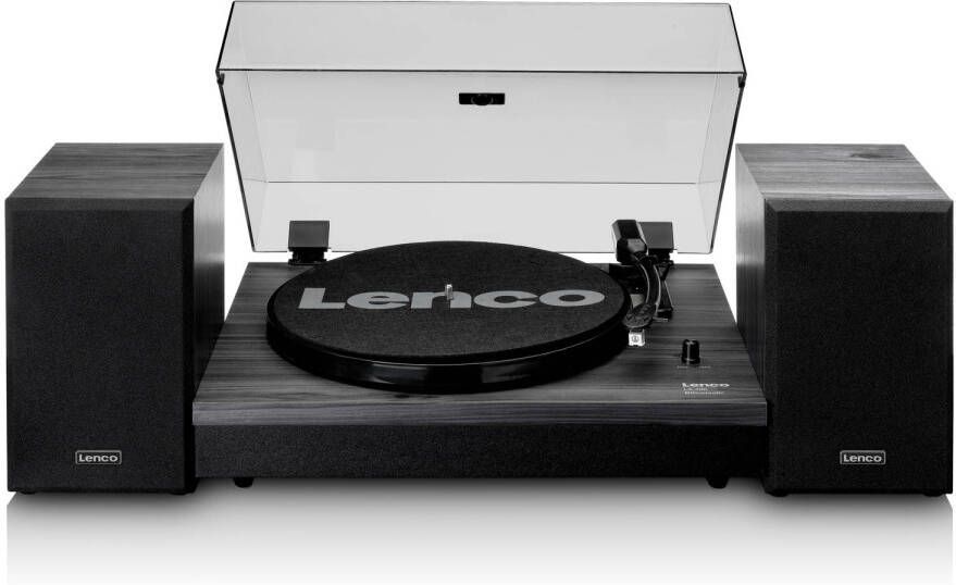 Lenco Platenspeler Met Bluetooth® En Twee Externe Speakers Ls 300bk Zwart online kopen