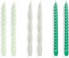 HAY Long Kaars Set van 6 Mint/Light Grey/Green online kopen